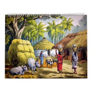 Indisk bymålningkalender kalender
