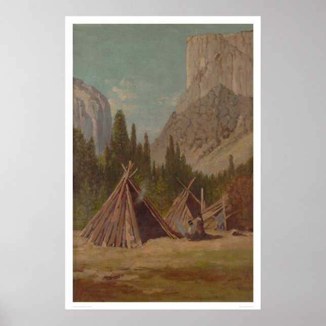 Indisk campment i Yosemite Valley (1189) Poster (Framsidan)