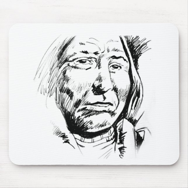 Indisk chef Bläck Sketch Motivational Musmatta (Framsidan)