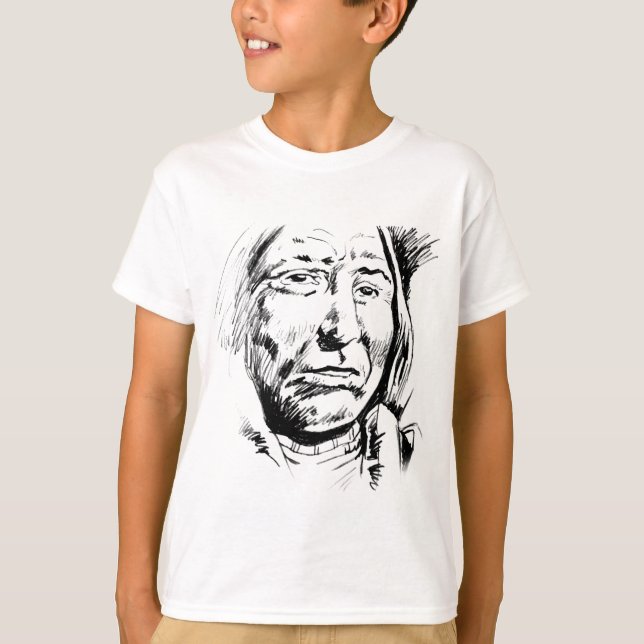 Indisk chef Bläck Sketch Motivational T Shirt (Framsida)