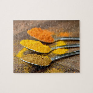 Indisk Chef Kitchen Cookery Spices på Spoons Pussel
