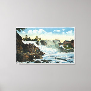 Indisk chef och gammal man i Falls View Canvastryck