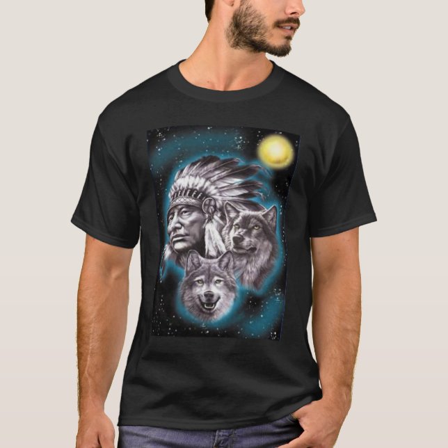 Indisk chef & vargskjorta t-shirt (Framsida)