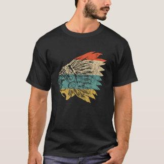 Indisk chefshögkvarterare Native American Feather T Shirt