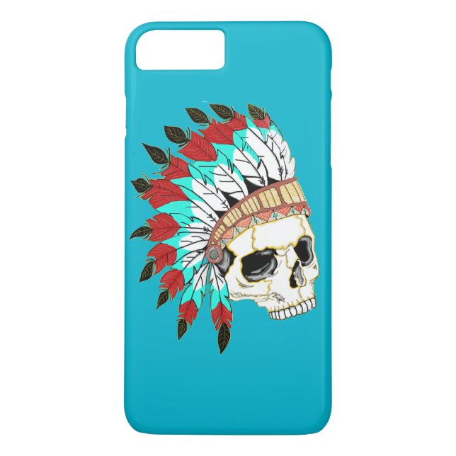 Indisk Chief Skull Case-Mate iPhone Skal (Baksida)