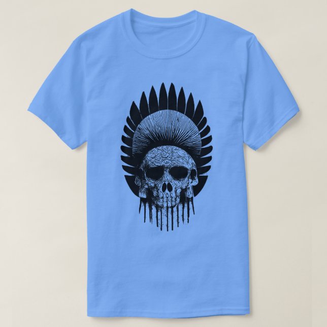 Indisk Chief Skull T Shirt (Design framsida)