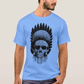 Indisk Chief Skull T Shirt