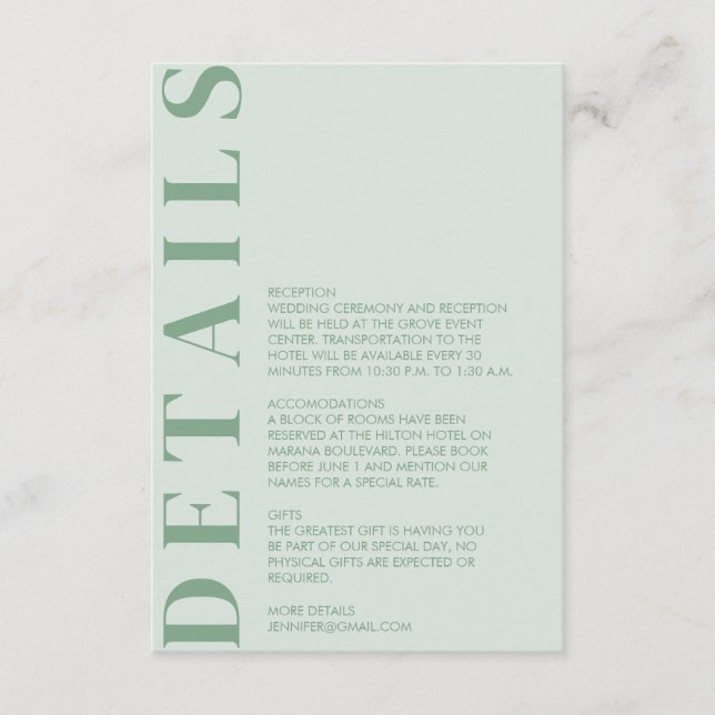 Indisk Coola Mint-höljeskort Tilläggskort (Framsida)