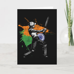 Indisk Cricket Game - Cricketer Tsman Tting Cricke Kort