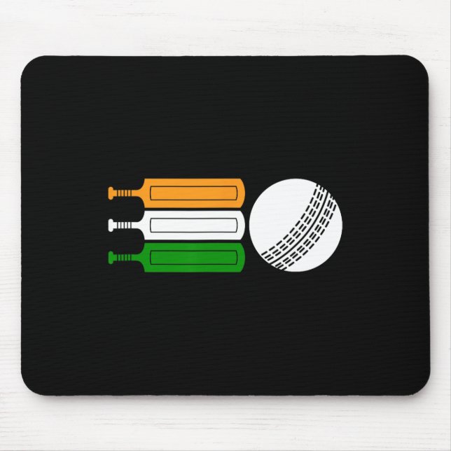 Indisk cricketspelare Ll indisk flagga cricketlag  Musmatta (Framsidan)