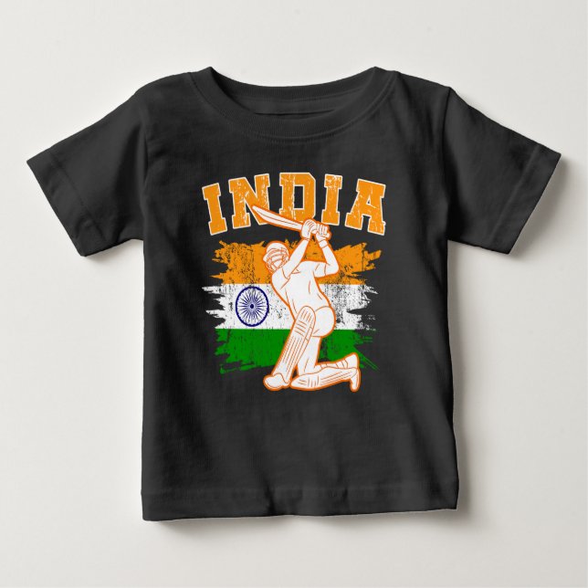 Indisk cricketspelare  t shirt (Framsida)