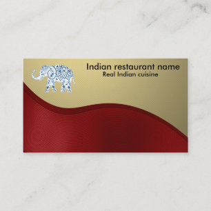 Indisk cuisine visitkort