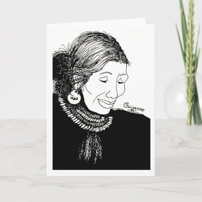 Indisk Dam-anteckningskort Kort (Framsida)