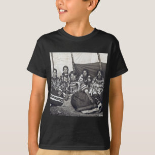 Indisk damvintage Stereoview för Blackfeet Tee Shirt