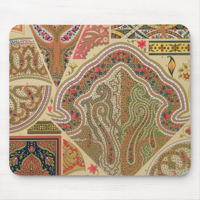 Indisk dekoration, pläterar XIX från 'Polychrome Musmatta (Framsidan)