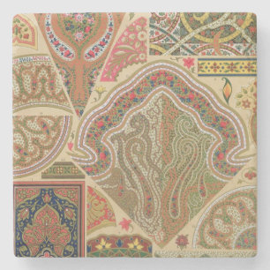 Indisk dekoration, pläterar XIX från 'Polychrome Stenunderlägg