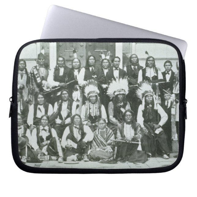 Indisk delegation av Sioux ledare i Washington D Laptop Fodral (Framsidan)
