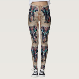 Indisk design Elephant Leggings
