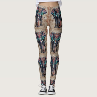 Indisk design Elephant Leggings