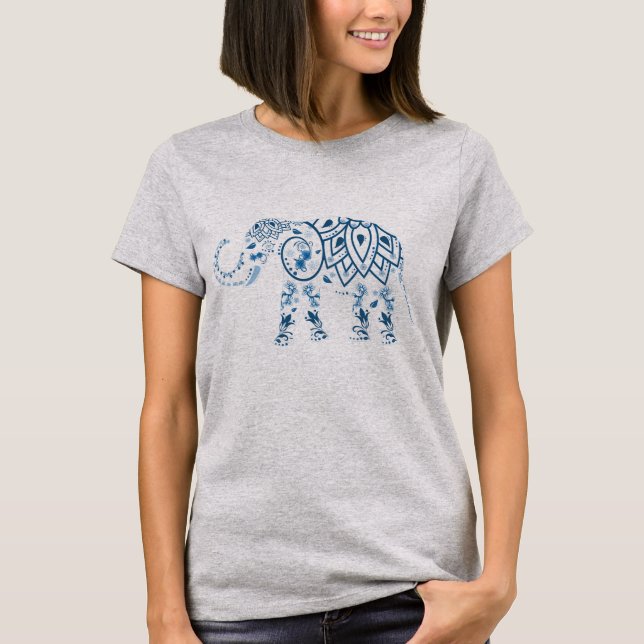 Indisk design hindi elefant t shirt (Framsida)