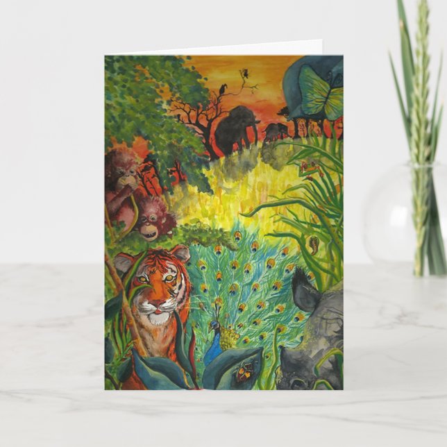 Indisk djungel kort (Framsida)