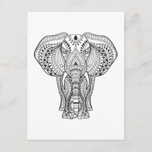 Indisk elefant av etniskt ursprung vykort