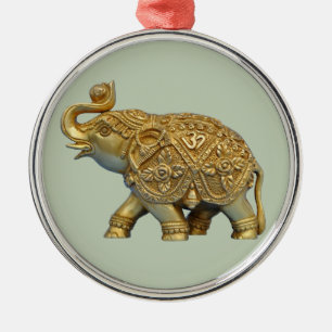 Indisk elefant julgransprydnad metall