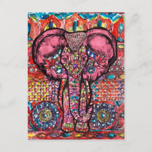 Indisk elefant vykort