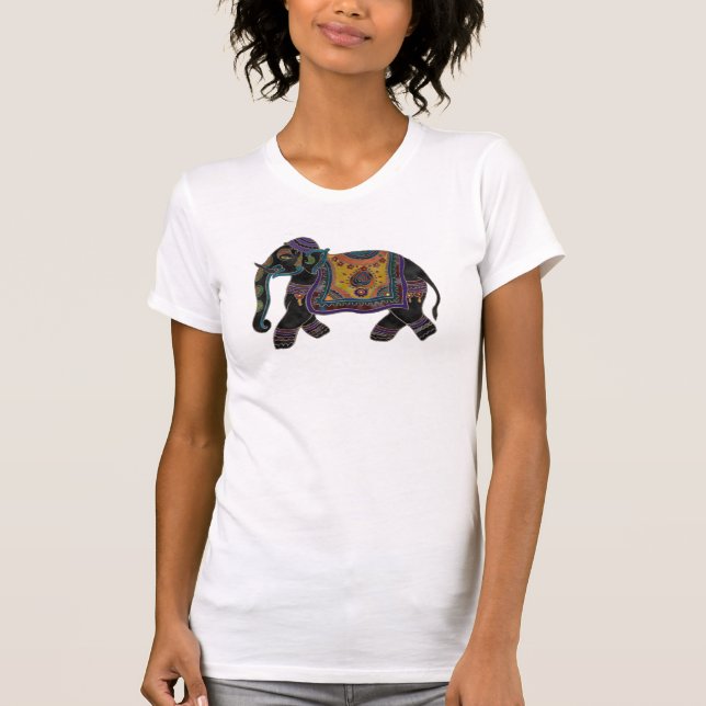 Indisk elefantkonstskjorta tee (Framsida)
