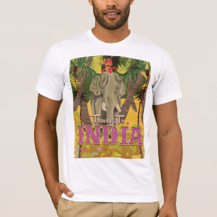 indisk elefantvintage resoraffisch tee shirt