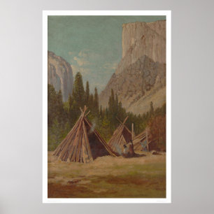 Indisk Encampment i den Yosemite dalen (1189) Poster