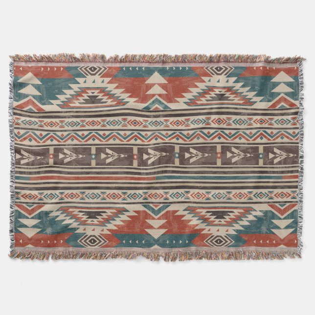 Indisk etik i den indiska stammen Mönster Filt (Framsidan)