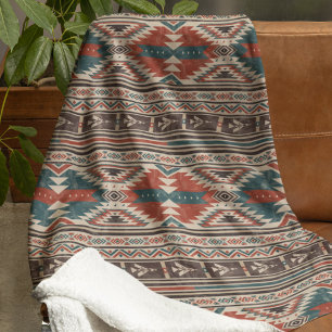 Indisk etik i den indiska stammen Mönster Fleecefilt