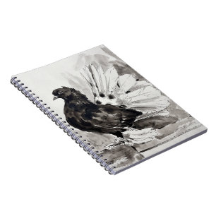 Indisk Fantail-Duva Eyeliner Hona Anteckningsbok