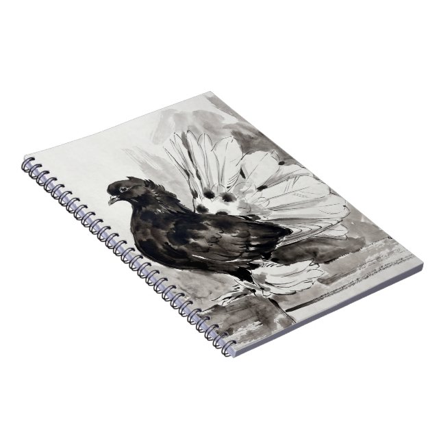 Indisk Fantail-Duva Eyeliner Hona Anteckningsbok (Högra Sidan)