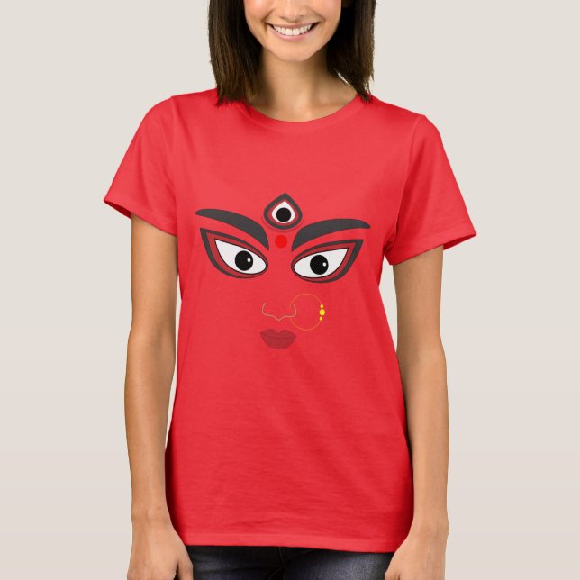Indisk festival Durga Puja T-Shirt (Framsida)