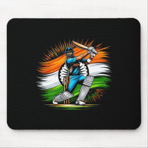 Indisk flagg cricketälskare fan India stolthet män Musmatta