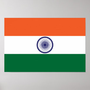 Indisk flagga poster