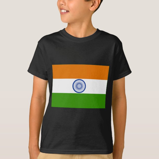 Indisk flagga tee shirt (Framsida)