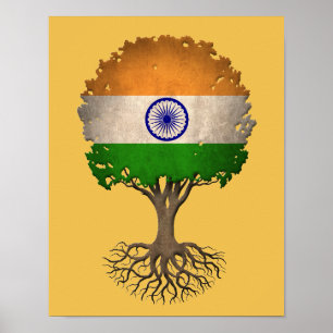 Indisk flaggalivets trädanpassade poster