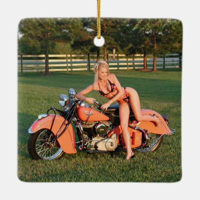 indisk flicka julgransprydnad keramik (Baksida)