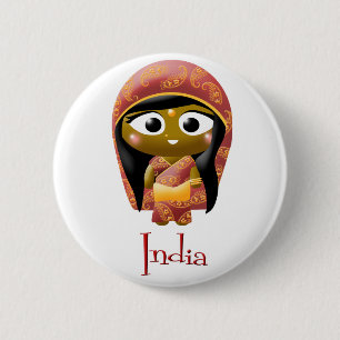 Indisk flicka knapp