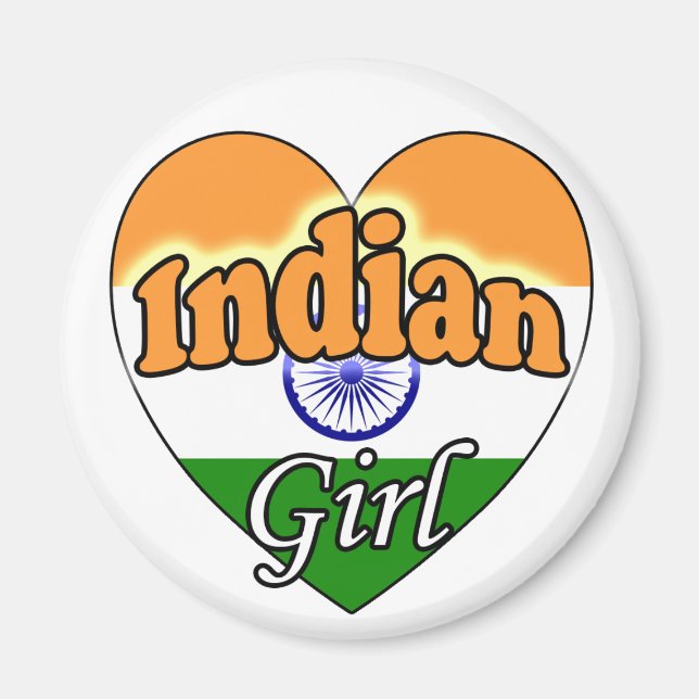 indisk flicka magnet (Framsidan)