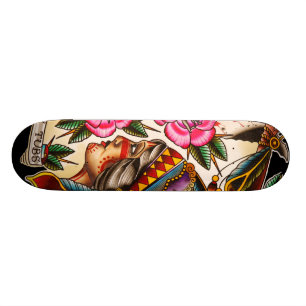 indisk flickaskateboard old school skateboard bräda 18 cm