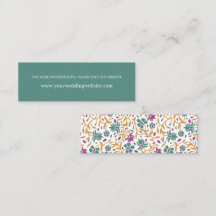 Indisk Flower Jade grönt Online webbplats Mini Visitkort