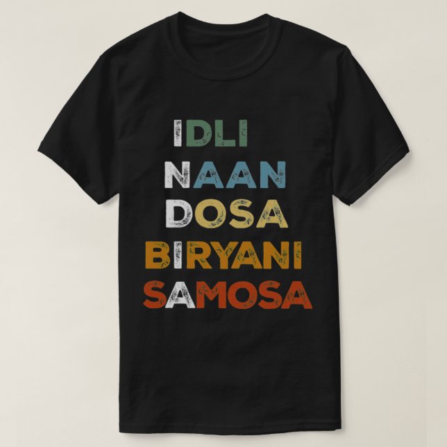 Indisk Food Desi Humor Funny T Shirt (Design framsida)