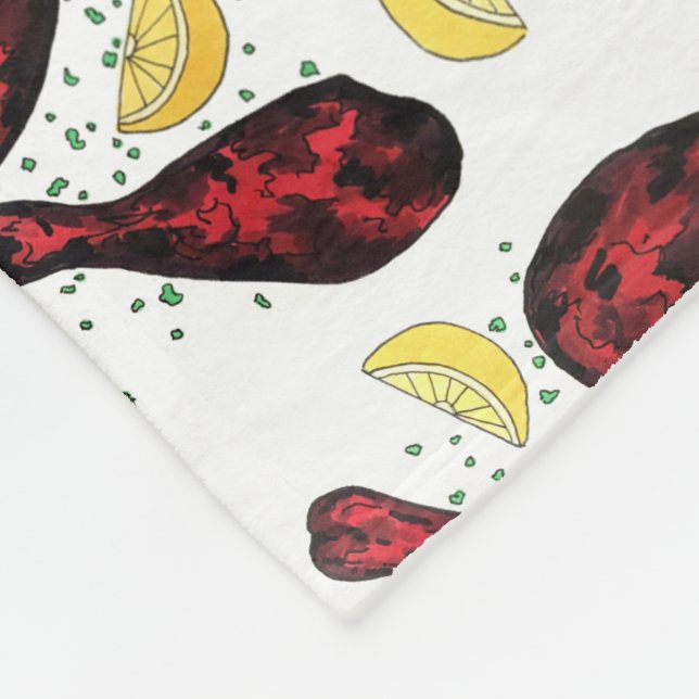 Indisk Food Tandoor Cooking Tandoori Chicken Fleecefilt (Hörn)