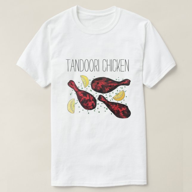 Indisk Food Tandoor Cooking Tandoori Chicken T Shirt (Design framsida)