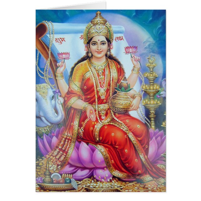 indisk gud hälsningskort (Framsidan)