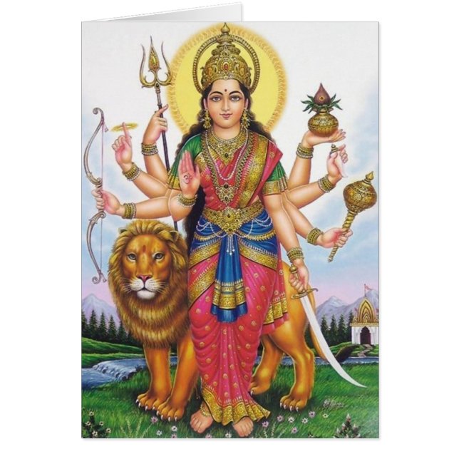 indisk gud hälsningskort (Framsidan)